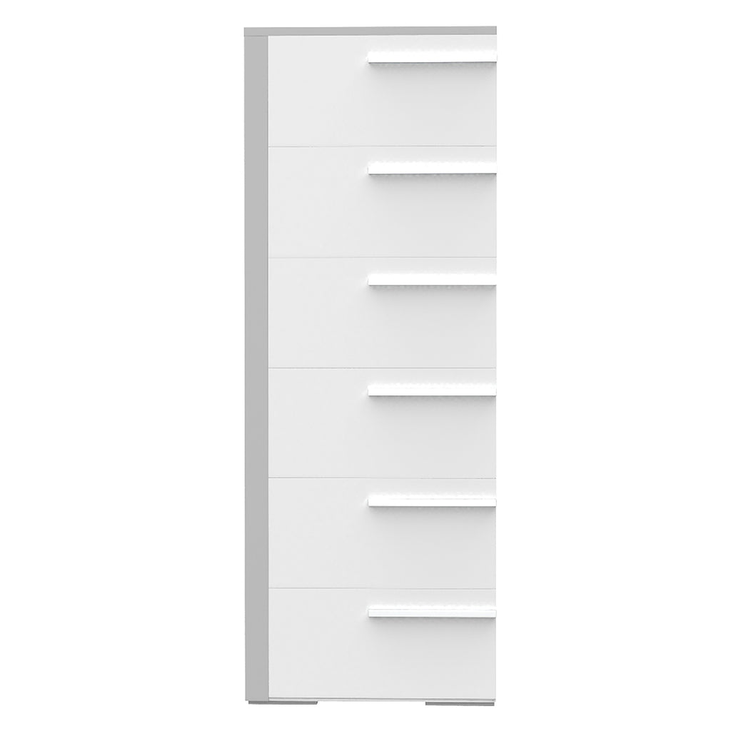 Bebelelo 6 Drawer Chest Office Storage Organization, Grey & White