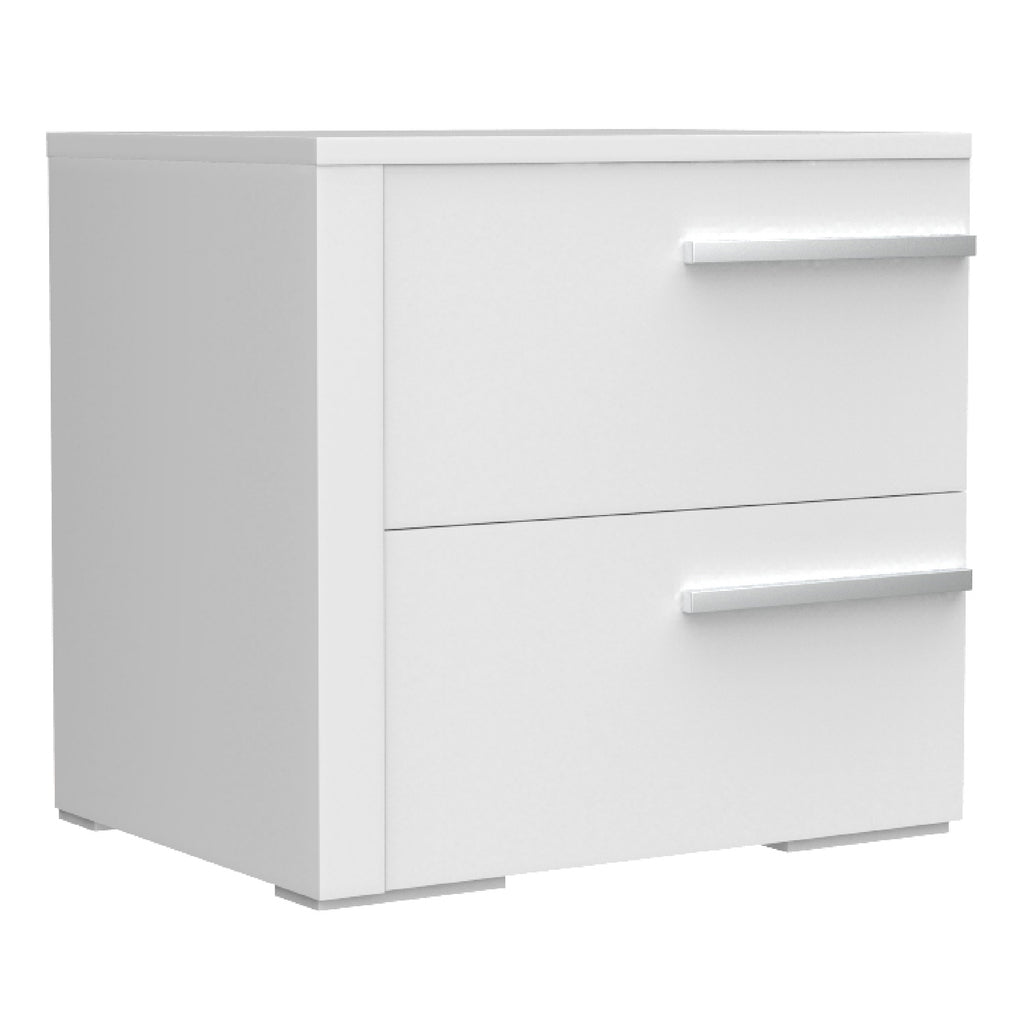 Bebelelo 2 Drawer Night Table Storage Home Decor, White