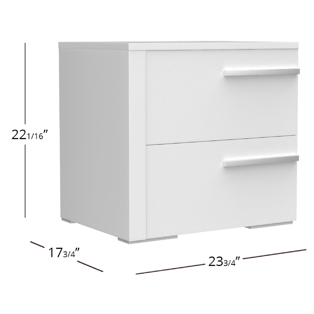 Bebelelo Night Table Storage Organizer For Home Office Decor, White