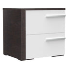 Gabriella right night table for bedroom decoration, white & wood barn