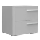 Gabriella left 2 drawer night table storage home decor, light grey