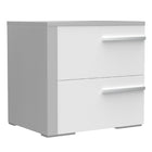 Gabriella left 2 drawer night table storage home decor, light grey & white