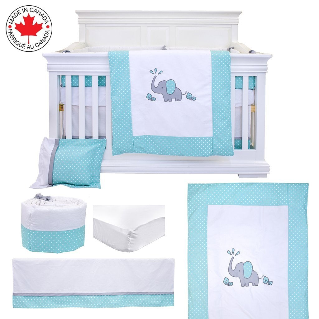 Baby Crib Bedding 7 Pieces Set for Boys and Girls