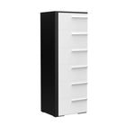 Gabriella 6 drawer chest storage for nursery bedroom, java & white