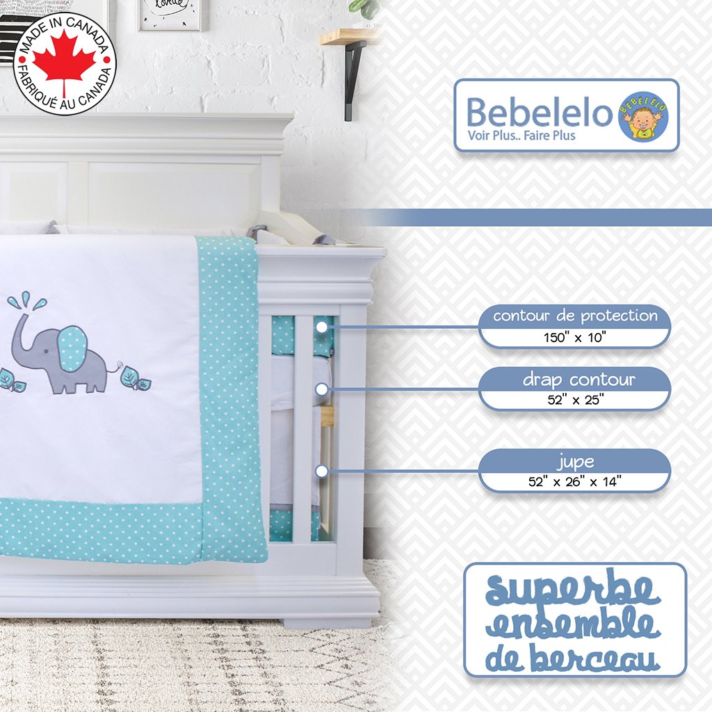Bebelelo - Bed - 7 Pieces - Dumbo the elephant # 302