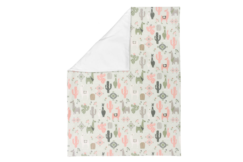 BEBELELO- 4 PIECES BEDDING BABY WITH PINK AND GREEN PATTERN CACTUS - # 622