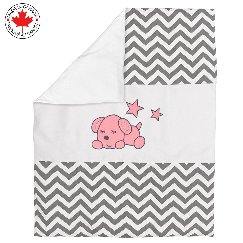 Baby Bedding 7 Songs - Zigzag and Puppy Rose - Everly # 713