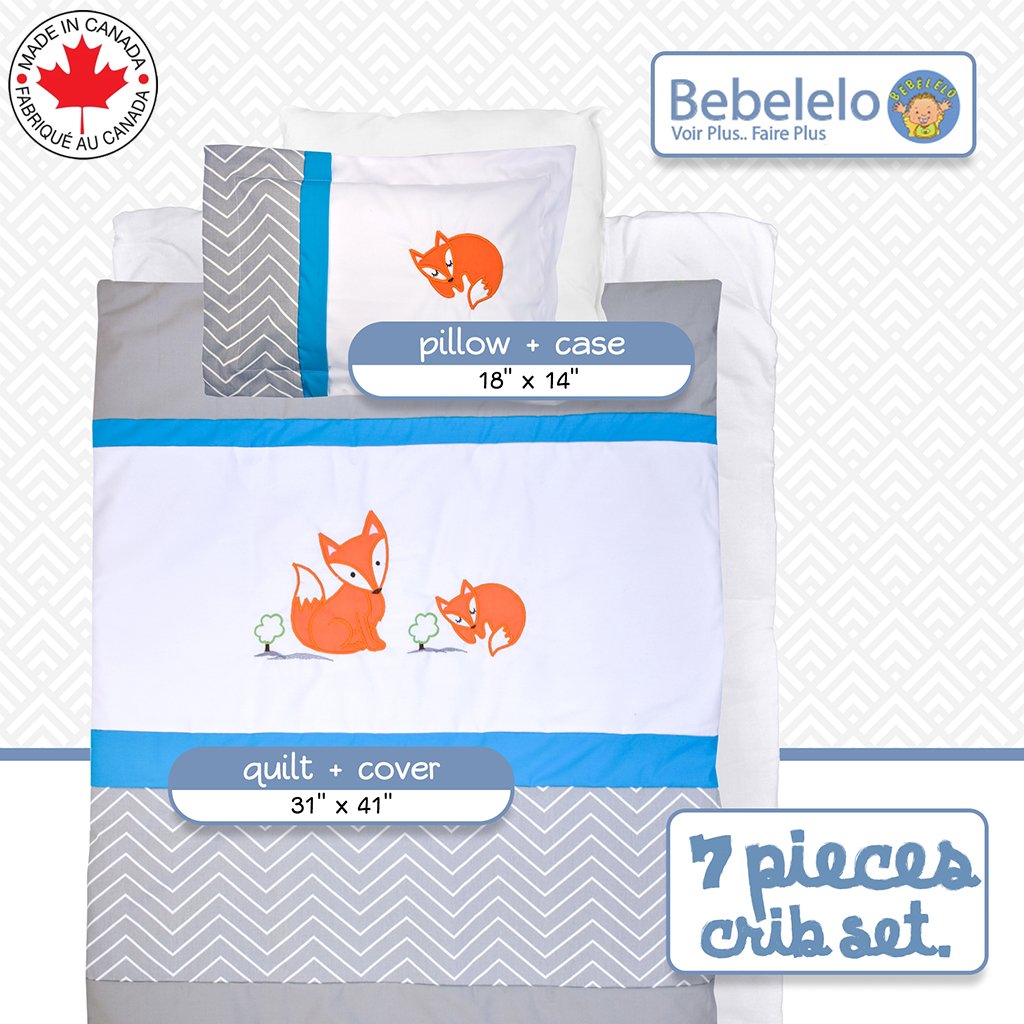 Bebelelo bedding Set - 7 Pieces - sleepy Fox.# 304