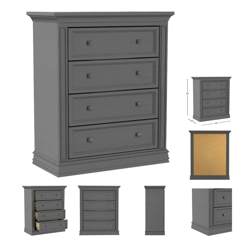 Standing Office drawer 4 - Verona - Faded Gray