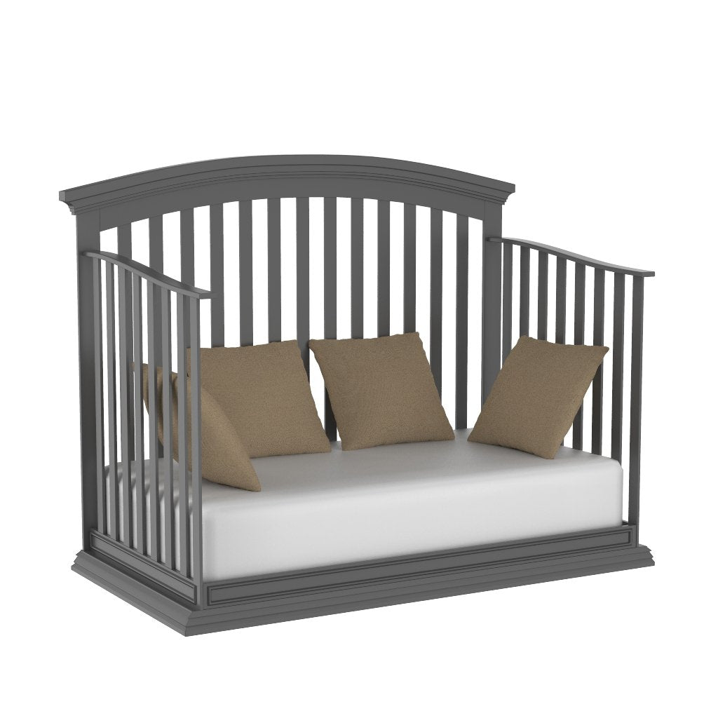 Helena Convertible Premium Baby Crib, Dark Grey - Main Image