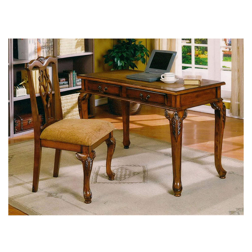 Bebelelo Office World Map Desk & Chair Set with Two Functional Drawers, Walnut