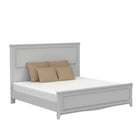 Bella double bed, light grey