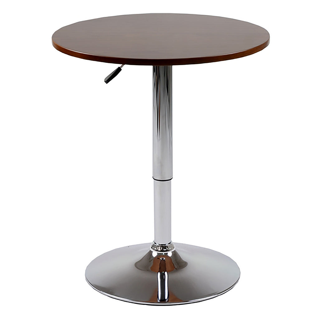 Bebelelo Pub Table - Adjustable Height Wood Table With Chrome Base