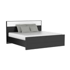 Alpha king bed, java and white