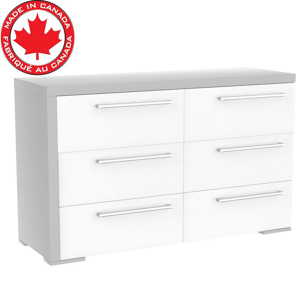 double dresser drawer 6 - Alpine - Gray and white blade
