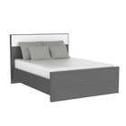 Alpha double bed, dark grey and white
