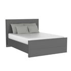Alpha double bed, dark grey