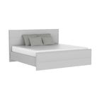 Alpha king bed, light grey
