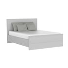 Alpha queen bed, light grey