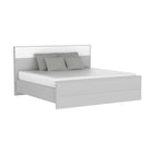 Alpha king bed, light grey and white